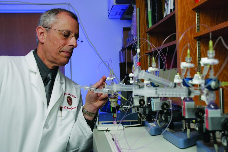 Dr. Kaufman in lab