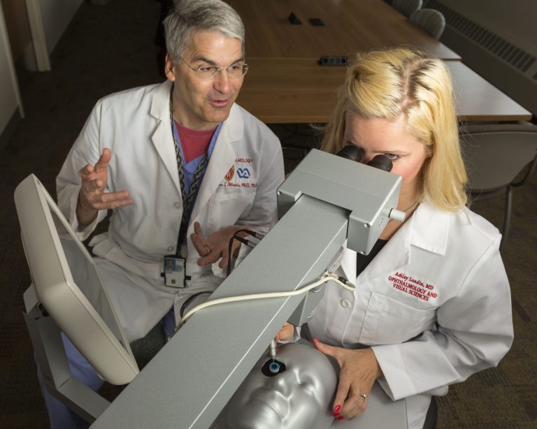 Doctors Examine an Eye