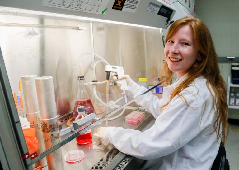 Sarah Ferguson works under the hood in Curtis Brandt