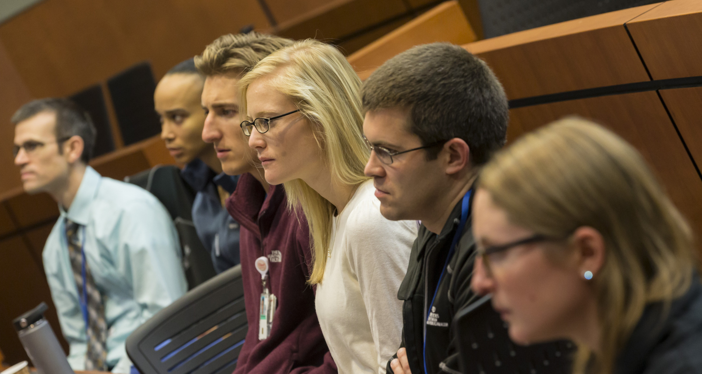 Residents sitting together at Learner's Day 2017.