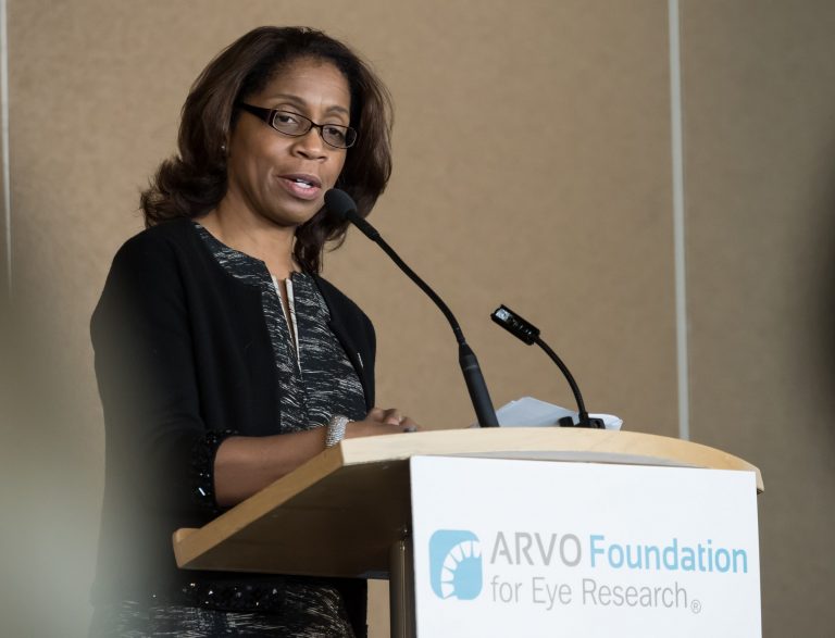 Terri Young speaks at the ARVO annual meeting in 2019