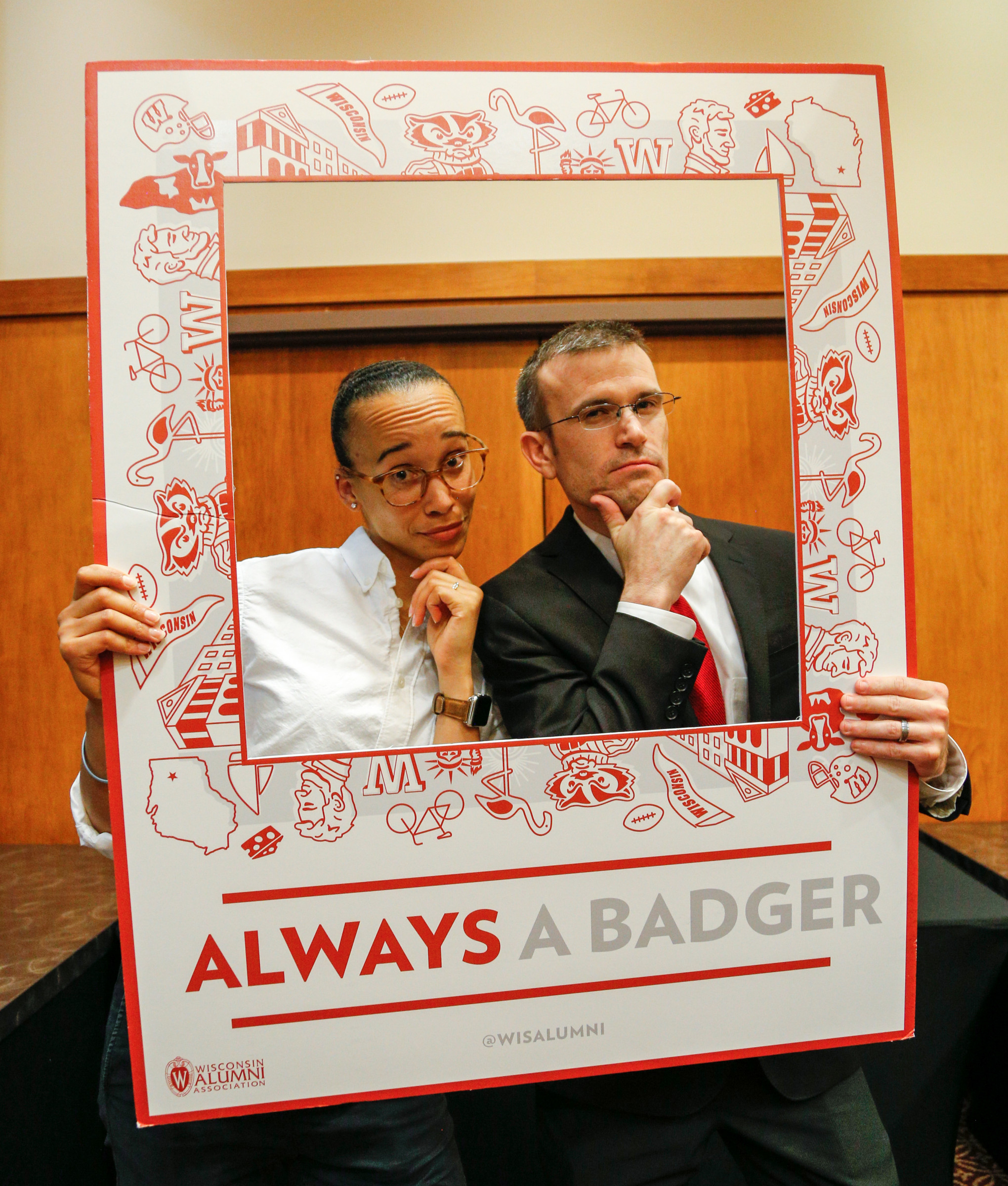 Always a Badger frame with alumni