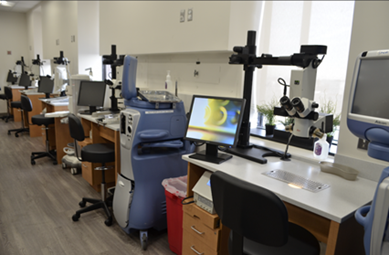 The Ronald M. Burde, MD, Microsurgical Simulation Laboratory, Montefiore Health and the Albert Einstein College of Medicine, Bronx, NY is the inspiration for the new DOVS lab.