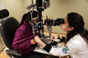 Patients receive eye care at 2022 Right To Sight Clinic