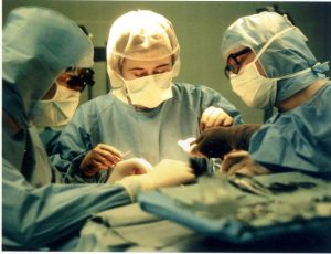 Dr. Alice McPherson in surgery, 1970's
