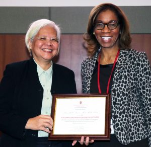 Dr. Navarro with Department Chair Terri L. Young, MD, MS