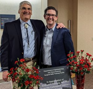 Drs. Andrew Thliveris and Travis Rumery at lab opening