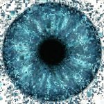 data bits forming a blue eye