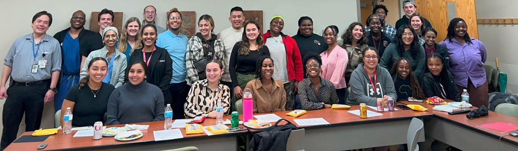 a large class of medical students and faculty