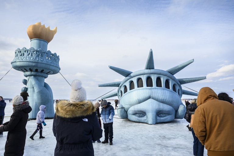 Life in Madison: Winter Carnival Statue of Liberty display