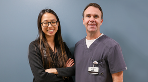 Dr. Michele Martin with extern.