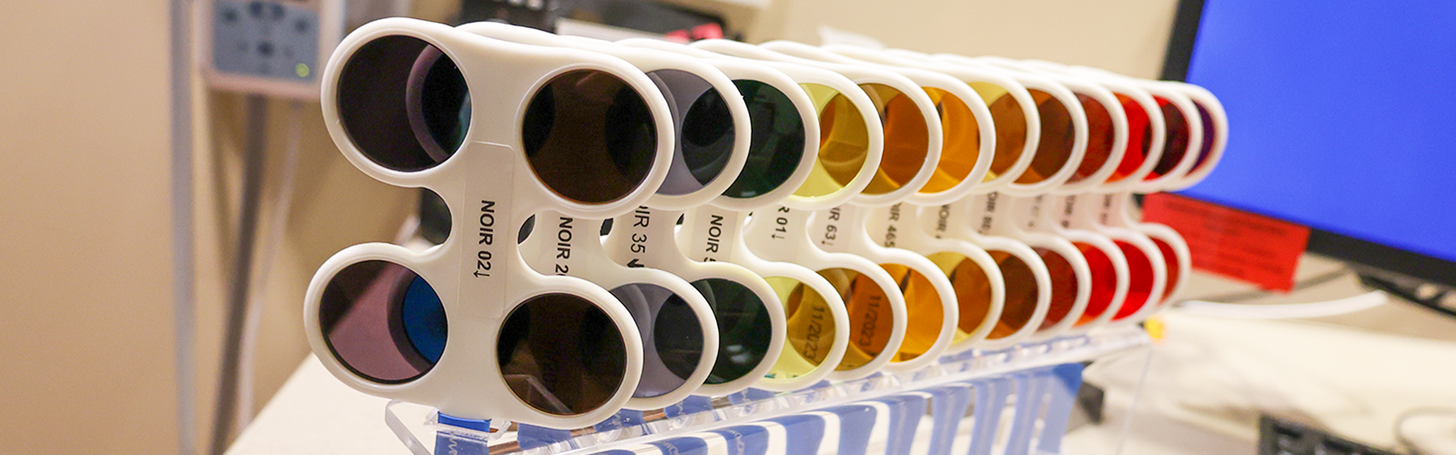 Color testing lenses