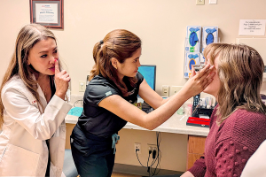 Dr. Burkat with Visiting Med Student