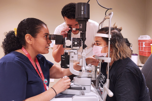 Dr. Aziza Dhalai with Patient