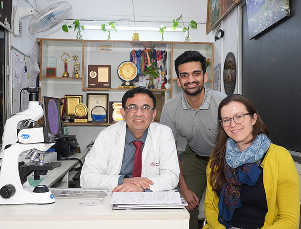 Drs. Rushi Mankad and Suzanne van Landingham at Dr. Schroff's Charity Eye Hospital