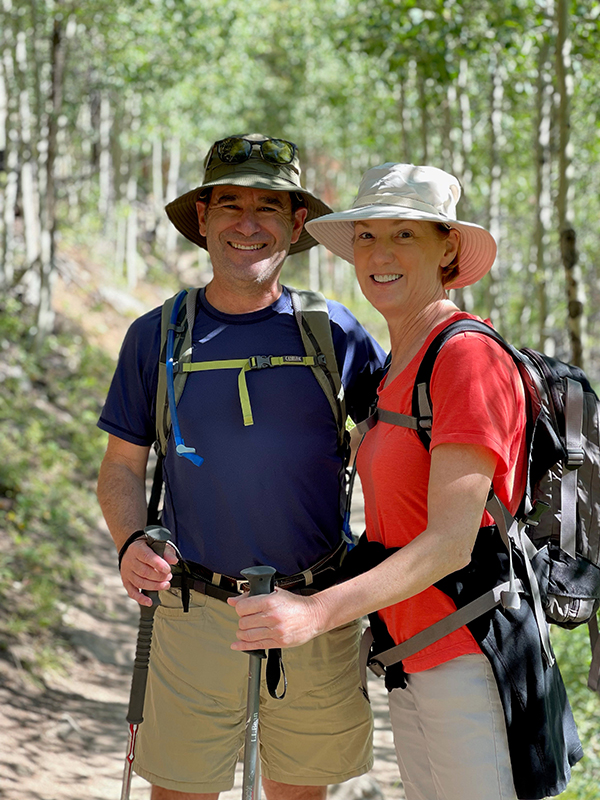 Drs. Gottlieb and Blodi hiking