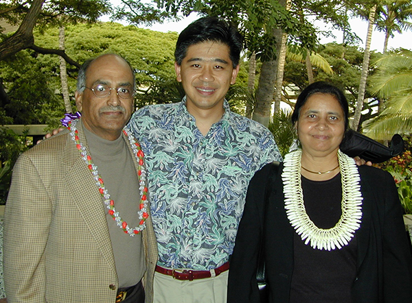 Dr. Hugo Higa with Dr. and Mrs. Chandra