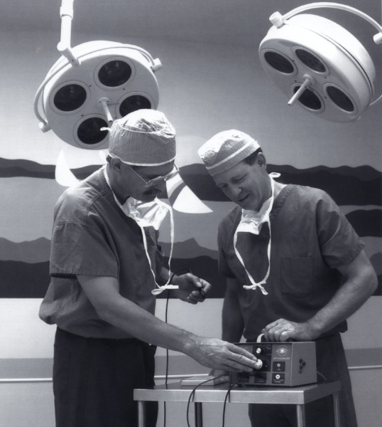 Drs. Bradley Lemke and Richard Dortzbach, early 1990's